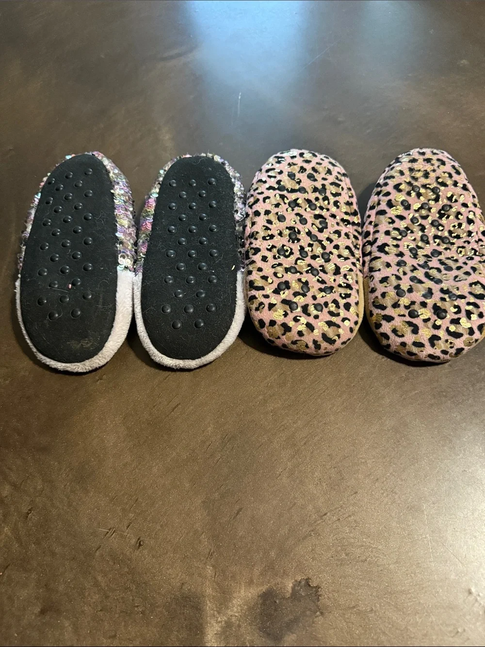 Plush Kids Footie Slippers - Pink & Light Purple Cozy Animal Pair